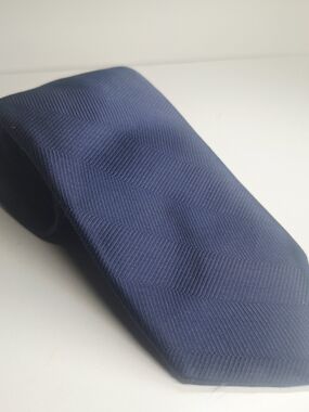 Paco Rabanne Navy Chevron All Silk Necktie